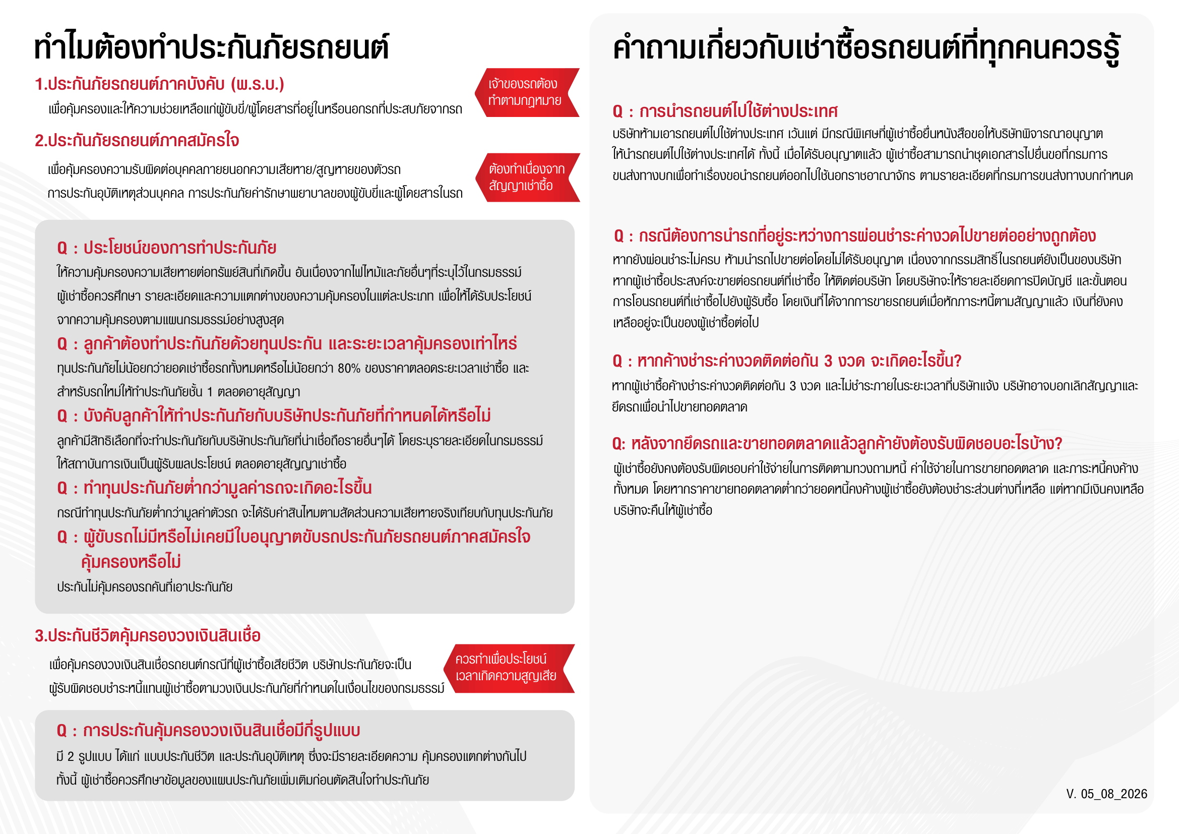 เอกสารข้อมูลสำคัญของผลิตภัณฑ์ (Sales Sheet) หน้า 2